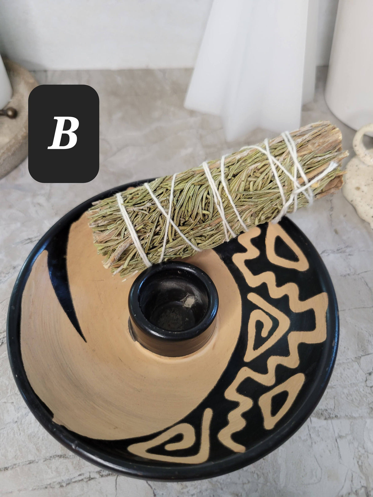 Ceramic gecko design burner handmade, incense stick, palo santo wood burner
