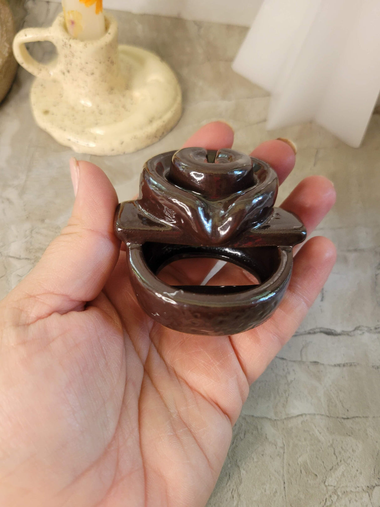 Small Handmade backflow cone burner waterfall design