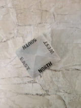 Handmade Black agate, selenite engraved crystal directional pyramid