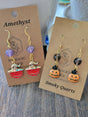 Halloween Earrings: Crystal Bead Witchy Jewelry