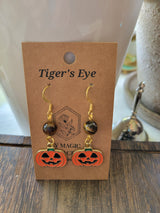 Halloween Earrings: Crystal Bead Witchy Jewelry