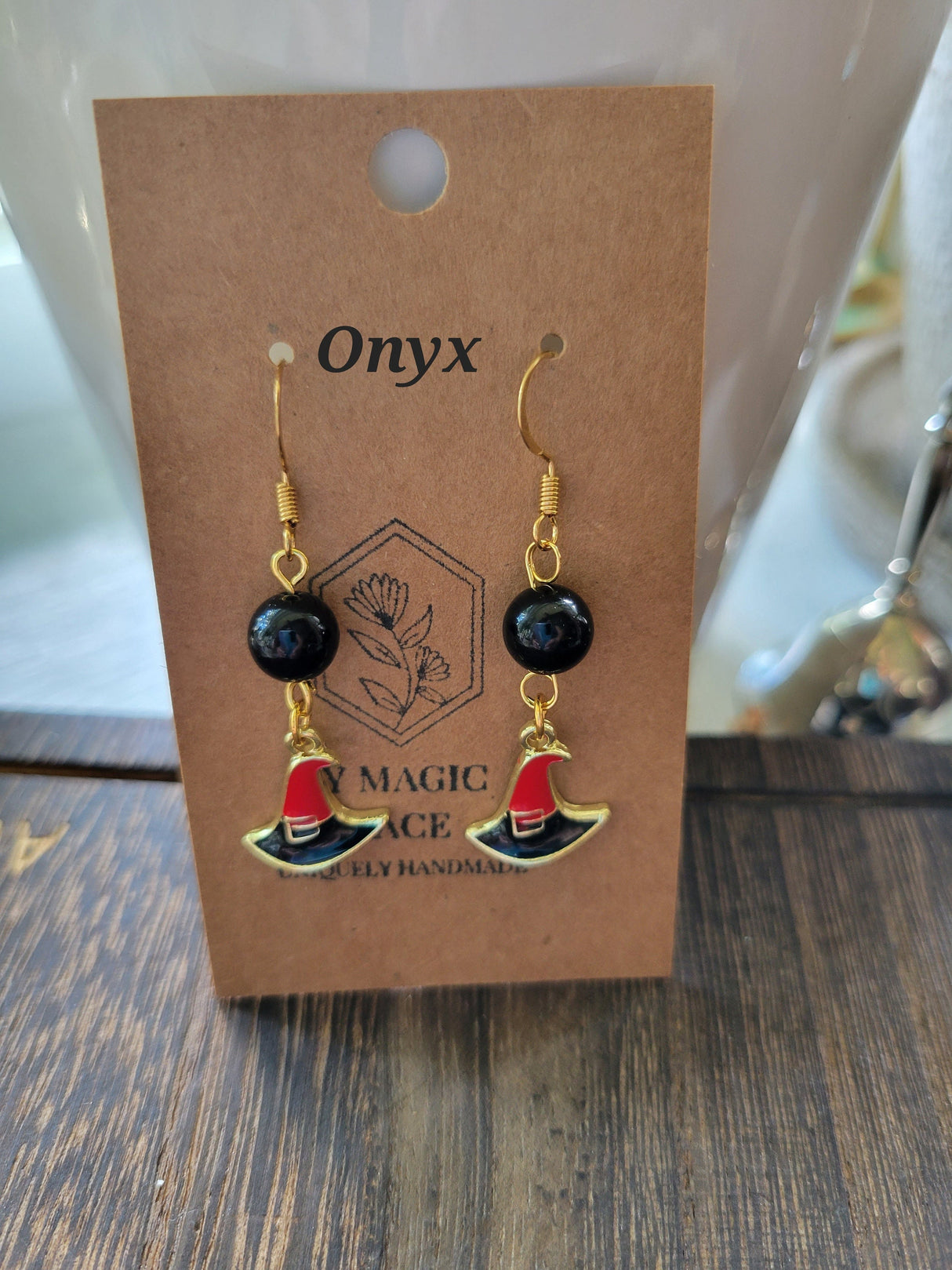 Halloween Earrings: Crystal Bead Witchy Jewelry