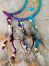 Crescent moon multi-colored dreamcatcher Beads