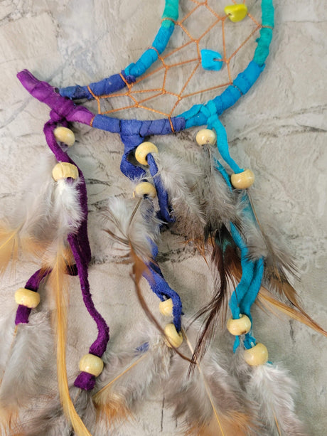 Crescent moon multi-colored dreamcatcher Beads