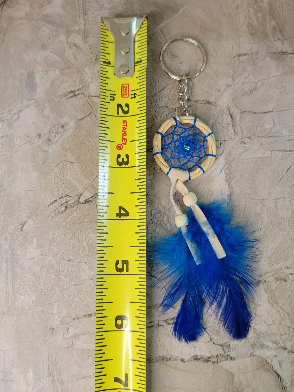 Handmade Dreamcatcher Keychain: Boho Feather Ornament