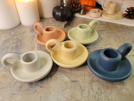 Handmade Ceramic candle holder, taper candle holder, for wedding party home decoration
