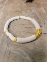 Evil Eye & Quartz Crystal Chip Bracelet Set - Handmade