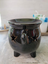 Ceramic cauldron oil burner , wax warmer, metaphysical décor, handmade ceramic
