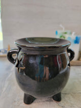Ceramic cauldron oil burner , wax warmer, metaphysical décor, handmade ceramic