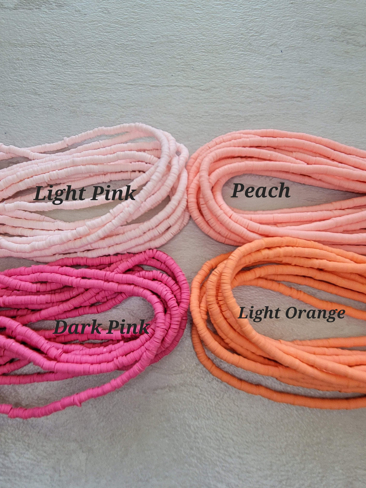 Handmade Polymer Clay Heishi Beads, 4mm Disc Beads