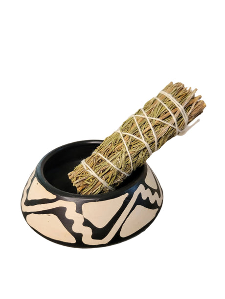 Beautiful Handmade Ceramic Bowl Smudge stick, Palo Santo Wood burner