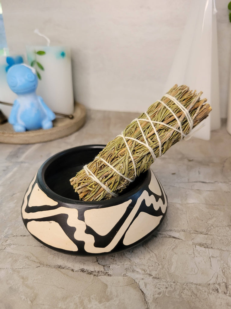 Beautiful Handmade Ceramic Bowl Smudge stick, Palo Santo Wood burner
