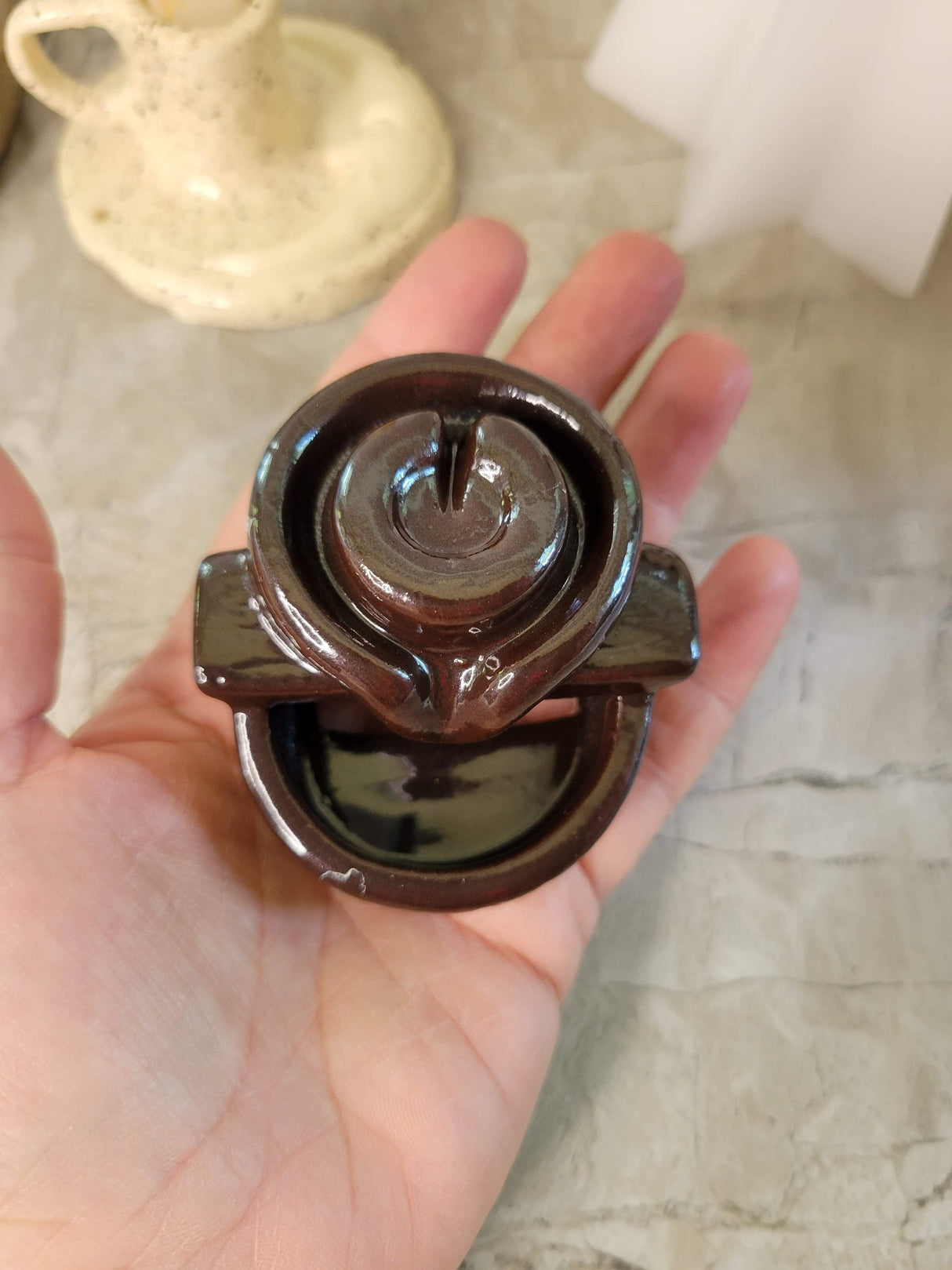 Small Handmade backflow cone burner waterfall design