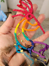 Kokopelli Dreamcatcher: Multi-Colored Beaded Wall Art