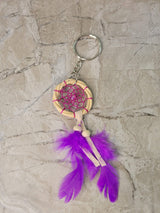 Handmade Dreamcatcher Keychain: Boho Feather Ornament