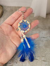 Handmade Dreamcatcher Keychain: Boho Feather Ornament