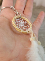 Handmade Dreamcatcher Keychain: Boho Feather Ornament