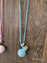 Ceramic perfume bottle pendant necklace , essential oil vial necklace