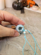 Ceramic perfume bottle pendant necklace , essential oil vial necklace