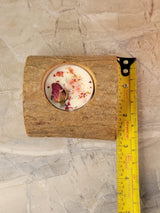 Natural Wood Tealight Holder: Rustic Candlestick