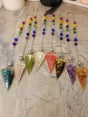 Resin Dowsing Pendulum: Chakra Jewelry with Natural Gemstone Chips
