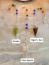 Resin Dowsing Pendulum: Chakra Jewelry with Natural Gemstone Chips