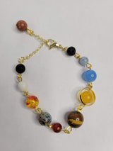 Universe galaxy the nine planets guardian star, natural mixed gemstone beads bracelets