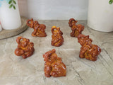 Mini Elephant Figurines: Polyresin Desktop Decor, Gift Set of 6
