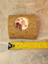 Natural Wood Tealight Holder: Rustic Candlestick