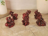Mini Elephant Figurines: Polyresin Desktop Decor, Gift Set of 6