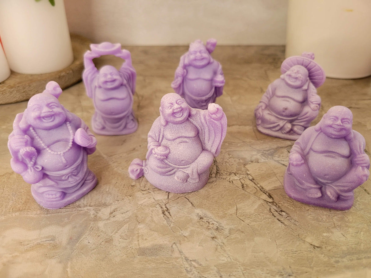Laughing Buddha Figurines: Lucky Home Decor Altar Set of 6