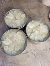 Flower Shop Scented Soy Candle: Christmas Tin Jar, Intention Candle