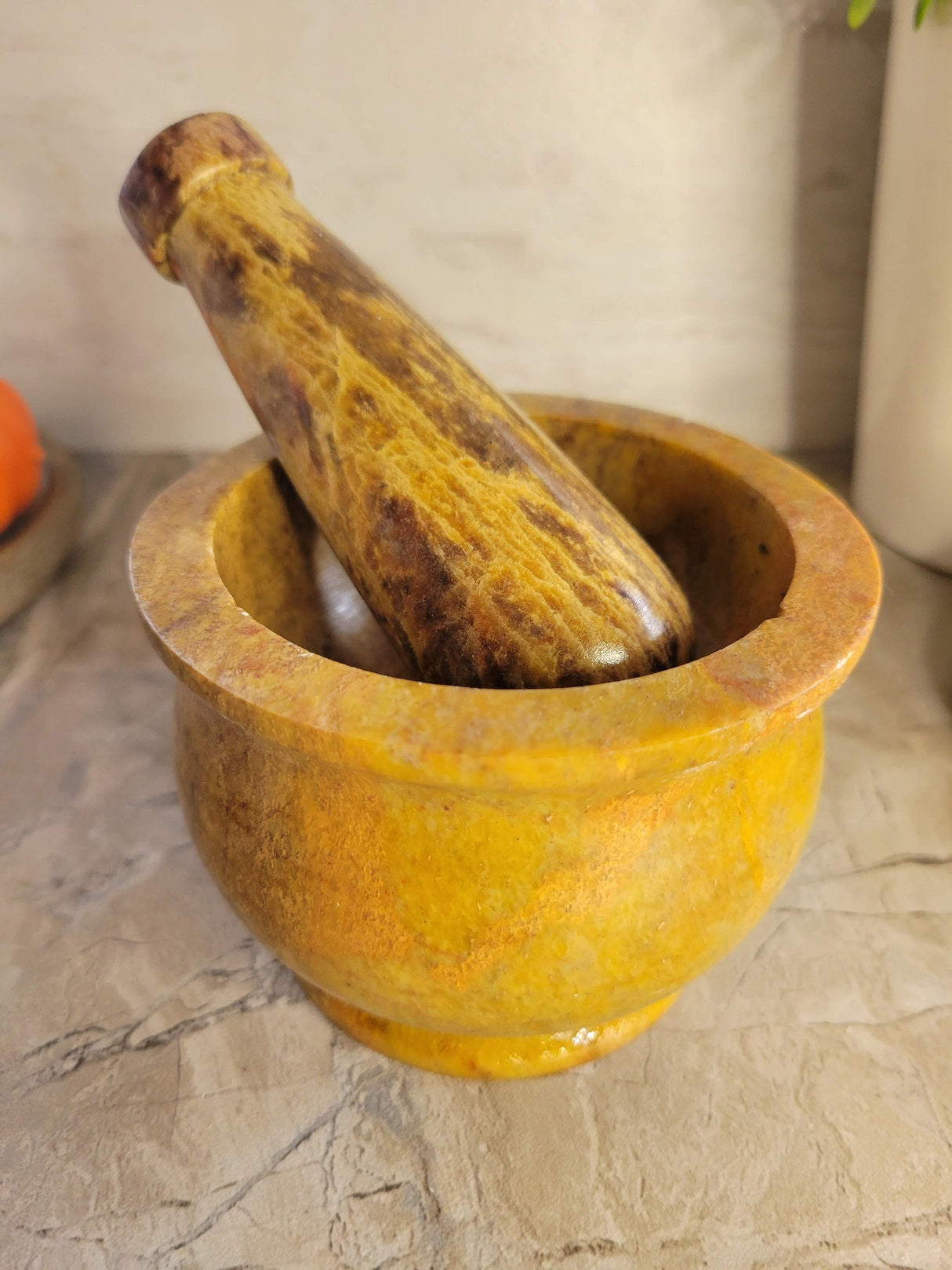 Soapstone Mortar & Pestle - Witchcraft, Kitchen Witchery, Incense Crafting