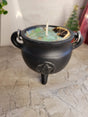 Cauldron Soy Candle Pentacle cauldron soy candle intention candle Sage and Citrus candle