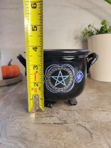 Handmade Witch Cauldron: Altar Decor with Triple Moon, Pentacle, or Tree of Life
