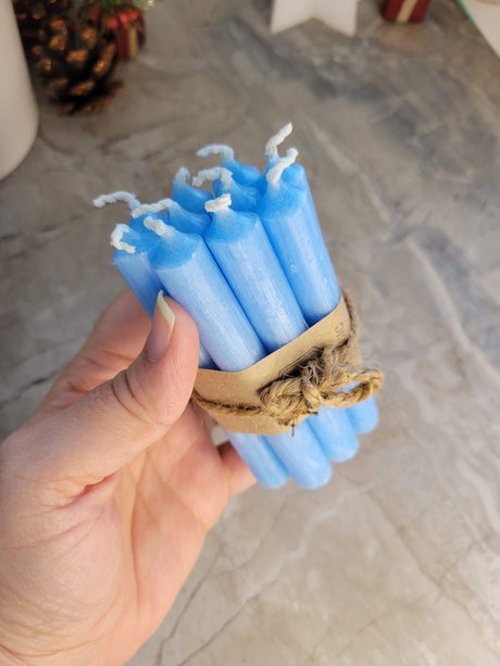 Mini Chime Spell Candles - Unscented Ritual Candles, Set of 10