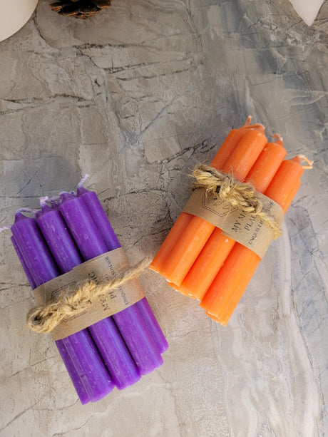 Mini Chime Spell Candles - Unscented Ritual Candles, Set of 10