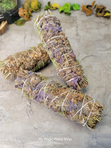 Handmade Lavender & Rosemary Smudge Stick: Smoke Cleansing Wand