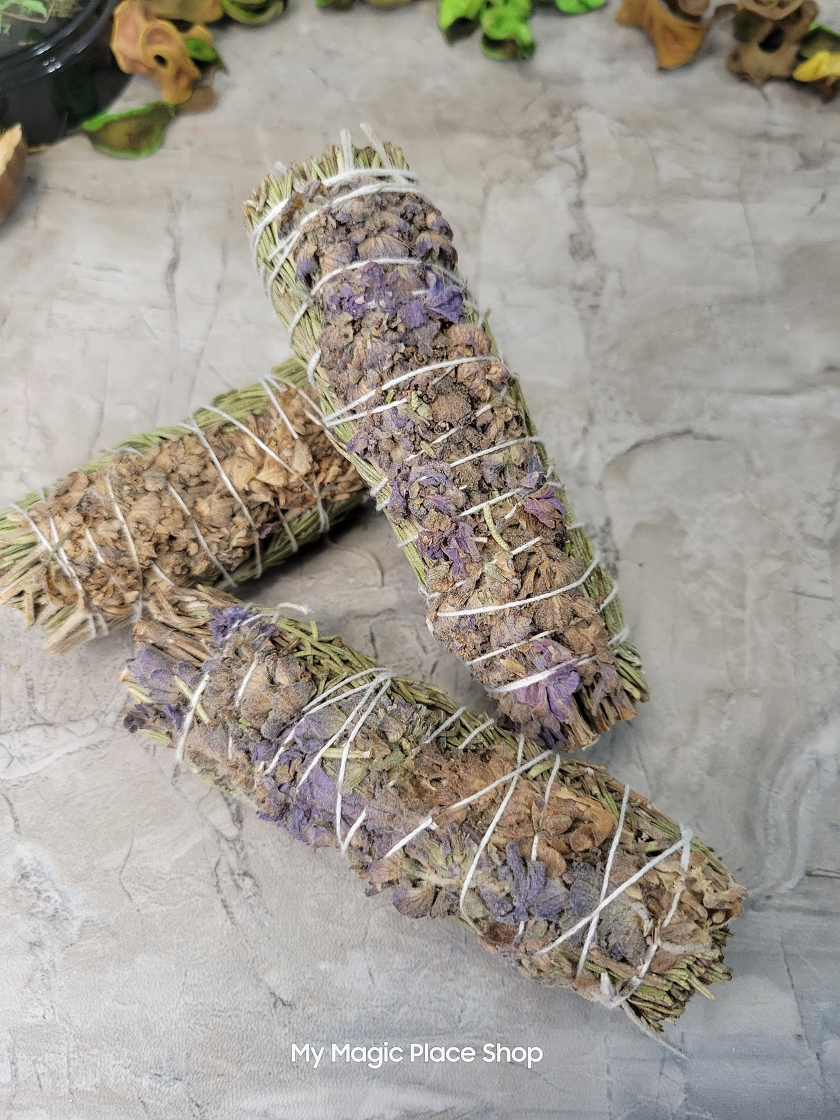 Handmade Lavender & Rosemary Smudge Stick: Smoke Cleansing Wand