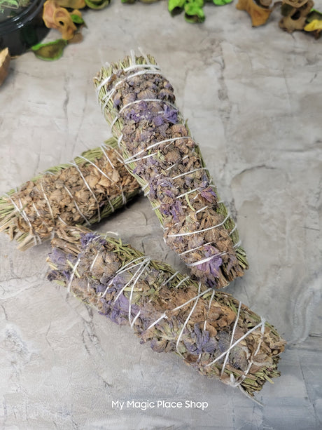 Handmade Lavender & Rosemary Smudge Stick: Smoke Cleansing Wand