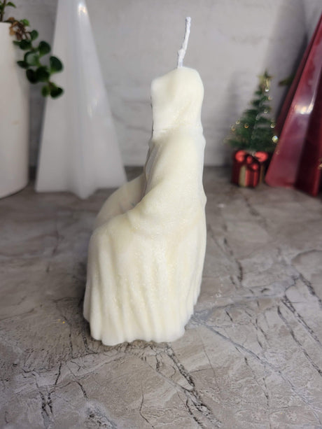 Faceless death candle , shaped candle, sculptural candle, palm wax