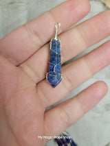 Natural Faceted Handmade Wire Wrapped Natural Gemstone Pendants with Cord