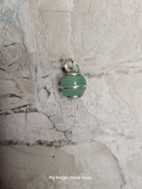 Crystal Beads Wire Wrapped Pendant Handmade Necklace