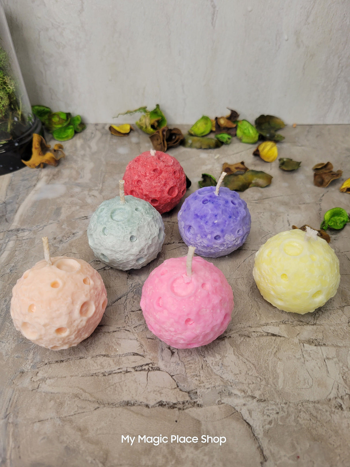 Handmade Soy Wax Moon Candle: Scented Small Candle (2 oz)
