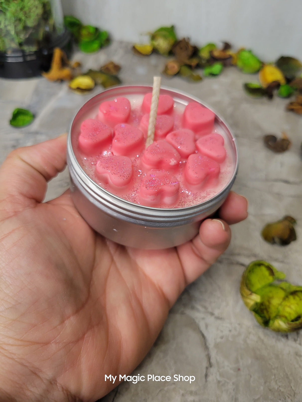 Roses Soy Candle Gift for Mom, Hand Poured 4 Oz