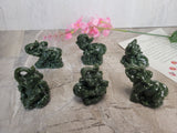 Mini Elephant Figurines: Polyresin Desktop Decor, Gift Set of 6