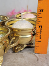 Full Moon Cauldron Candle: Brass Antique Design, Soy Wax
