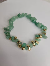 Gemstone stretch bracelets Mixed Gemstones with gold small beads Gifts for her