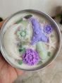 Moon Magic Soy Candle Tin: Sea Salt Orchid Scent, Green Aventurine Crystal