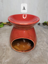 Moon and Stars oil burner, Wax Warmer, Metaphysical décor, handmade ceramic